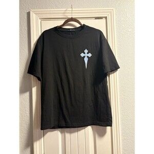 ROMWE Men's Black Graphic Cross T-Shirt Size Small Streetwear Tee